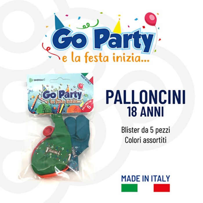 PALLONCINI MEDIUM 18 ANNI ASSORTITI