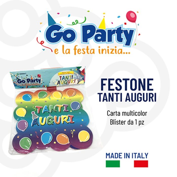 FESTONE "TANTI AUGURI" MULTICOLOR