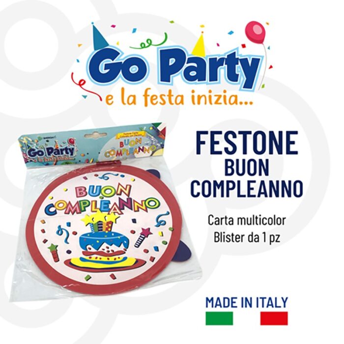 FESTONE MULTICOLOR "BUON COMPLEANNO"