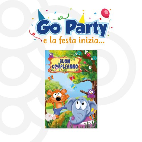 BIGLIETTINI BUON COMPLEANNO COLORATO BIMBI